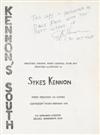 (ART.) KENNON, SYKES. Kennons South. Written, Drawn, Hand Carved, Type Set, Printed and Bound by Sykes Kennon.